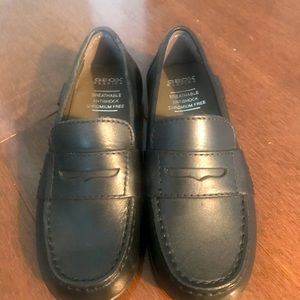 Black Geox Respira loafers, size 10